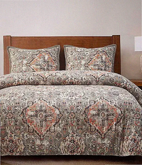 HiEnd Accents Carmen Medallion Super King 3 Piece Comforter Mini Set New