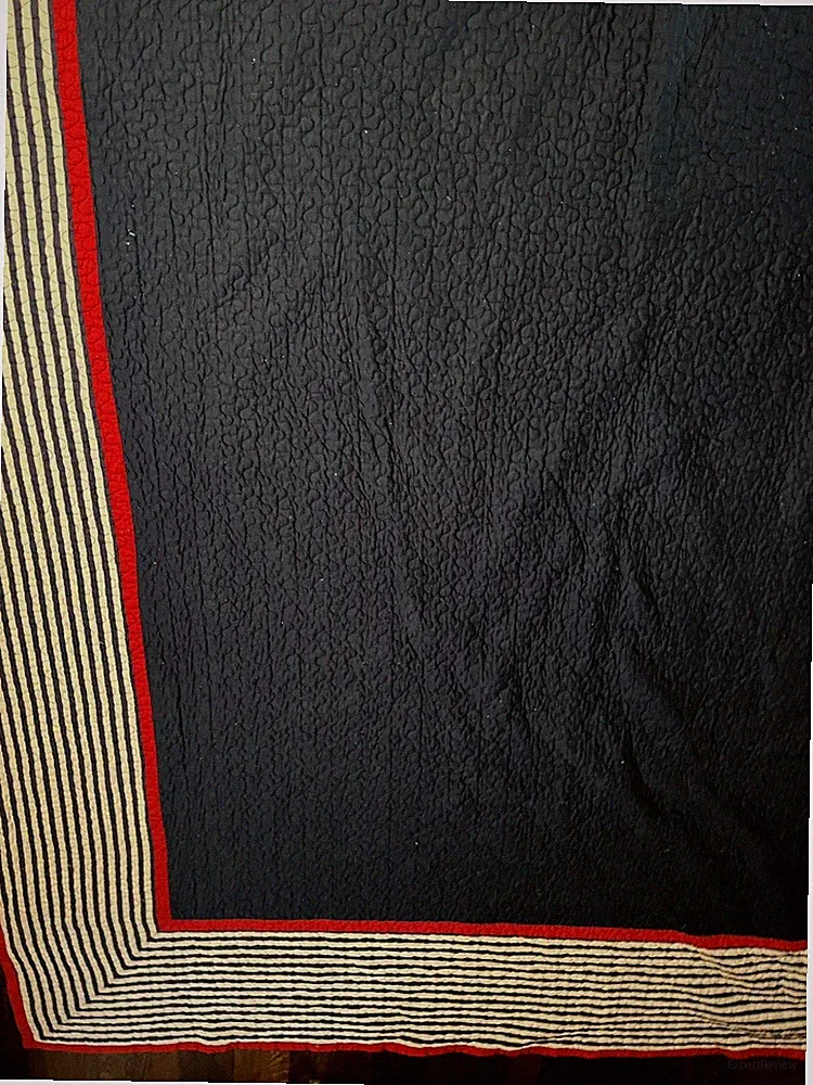 HiEND ACCENTS full-queen LIBERTY quilt. Red-white-blue. Reversible.