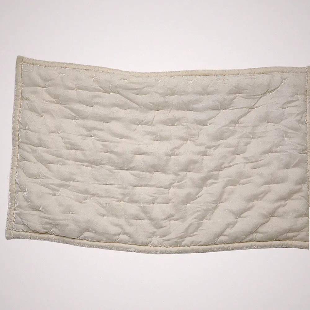 HiEnd Accents Luxury Soft Oueen Pillow Sham Ivory Nylon Blend Zipper 21 x 34 in