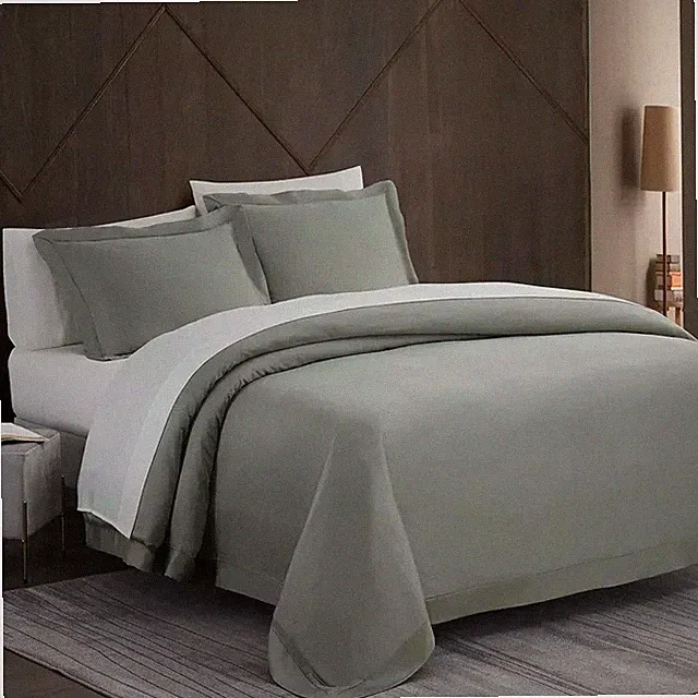 HiEnd Accents Lyocell Duvet Cover Set, 3PC - Sage - Queen - New