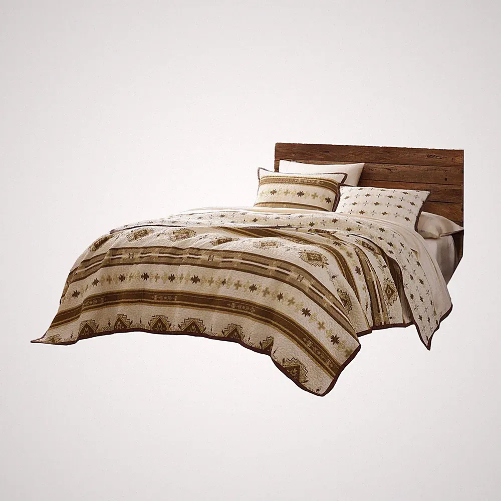 Paseo Road by HiEnd Accents Dakota Western Bedding 3 Piece Quilt Set with Pil...
