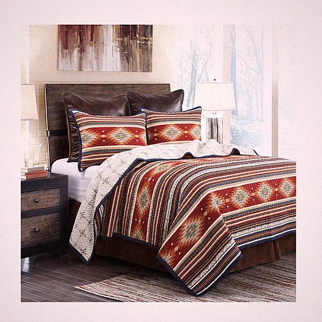 Paseo Road by HiEnd Accents | Del Sol Western Bedding 3 Piece Quilt Set with...