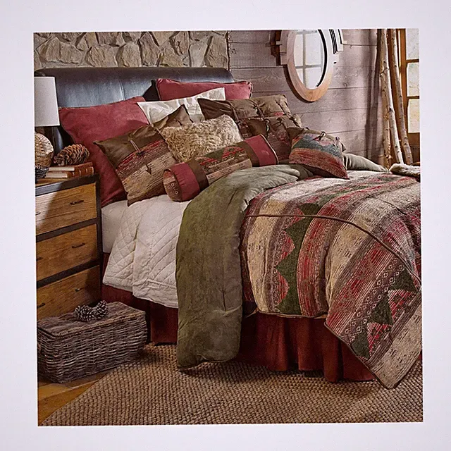 Paseo Road by HiEnd Accents | Sierra 7 Piece Comforter Set, Super King, Faux...